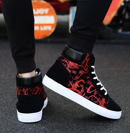 Spring high top skor Korean Edition herrskor