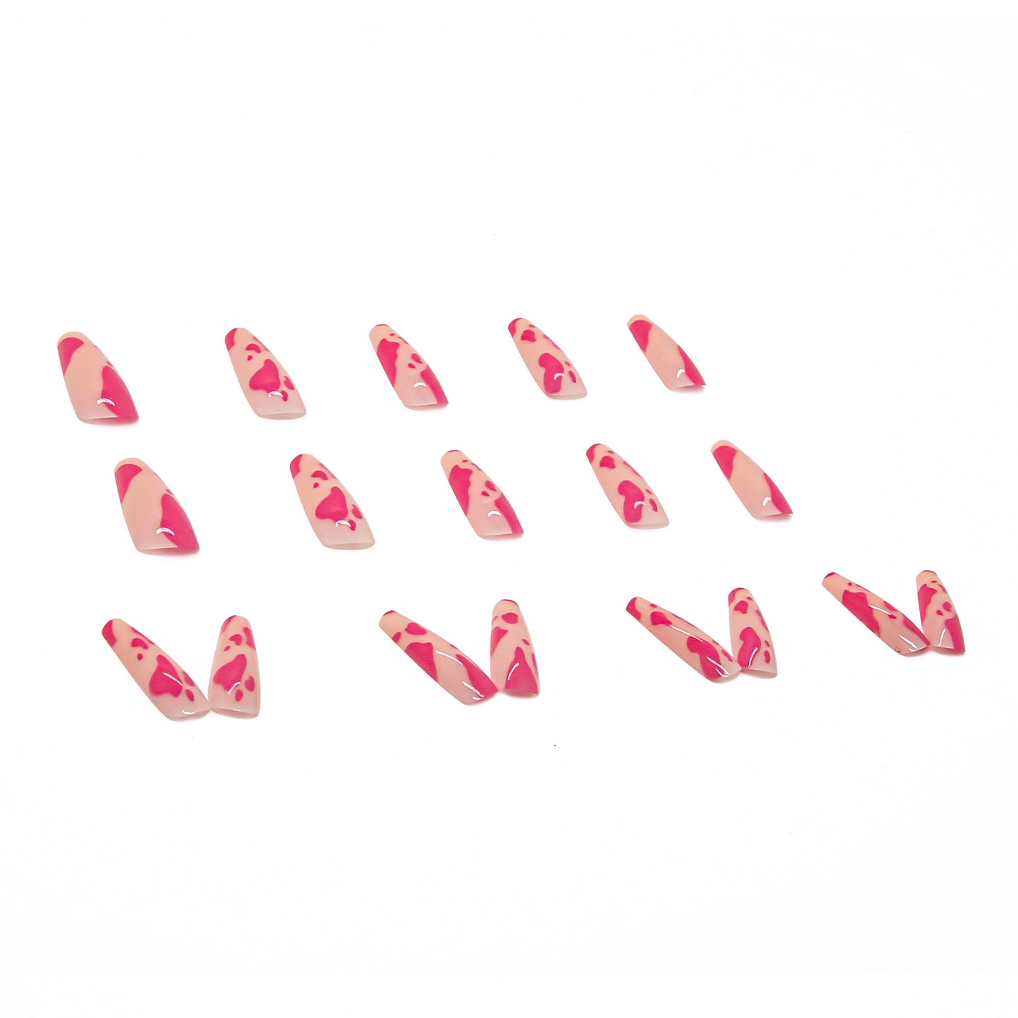 Long Ballet Press-On Nails - European Style Graffiti Design | 24 Pieces W031