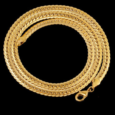 18K Gold Plated Clavicle Chain Necklace - Unisex Jewelry