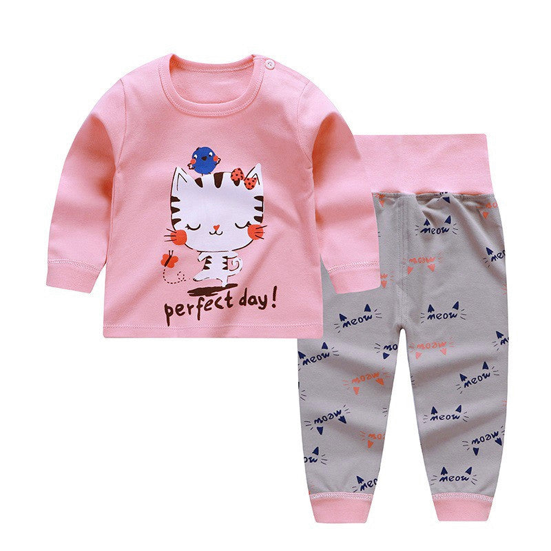 High Waist Belly Protector Baby Underwear Set