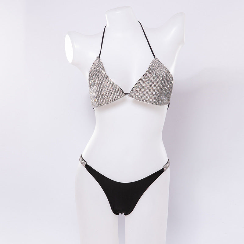 Professional Ladies Seaside Holiday Split Bikini Bra Set - Nylon (S-L, Lattice Pattern, No Steel Support)
