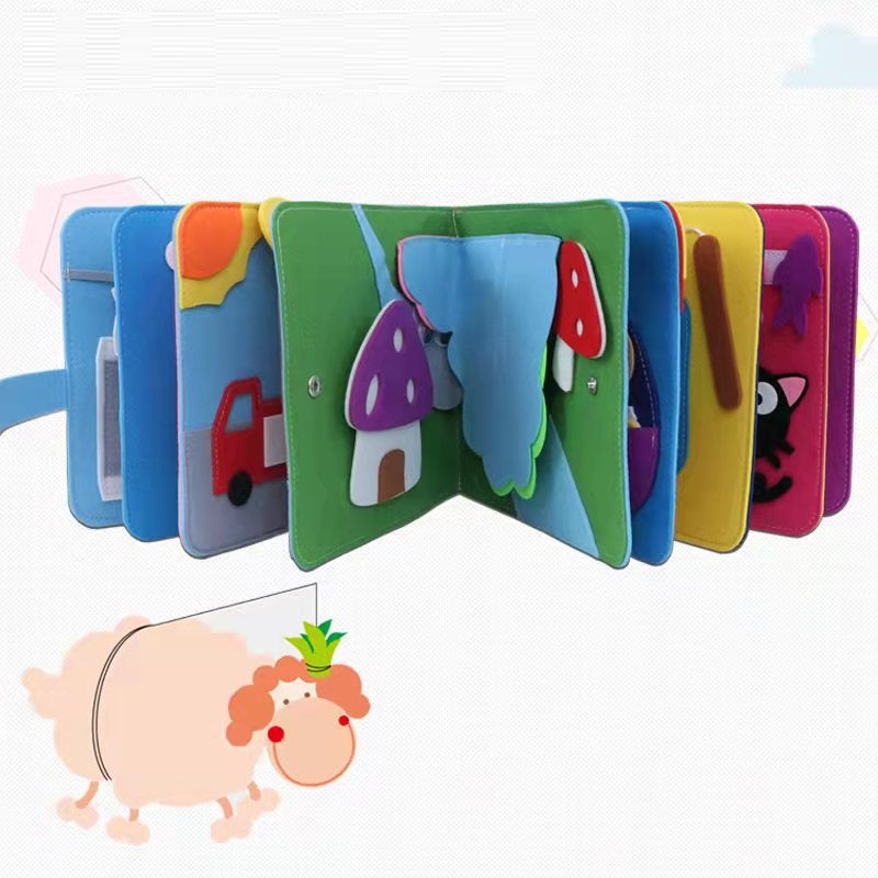 Planche en feutre pour enfants, 3D, apprentissage éducatif en trois dimensions, Non tissé, arc-en-ciel, livre d'histoire pour l'éducation précoce