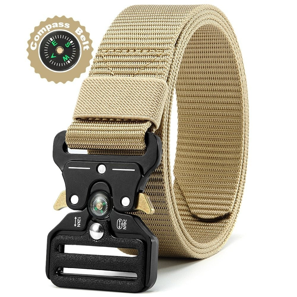 Men's Eye Snake Tactical Compass Belt - Directional Confidence