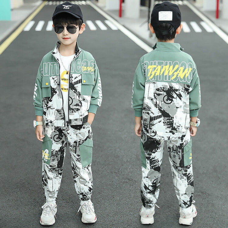 Costume de pantalon de pull d'exercice décontracté de mode d'enfants