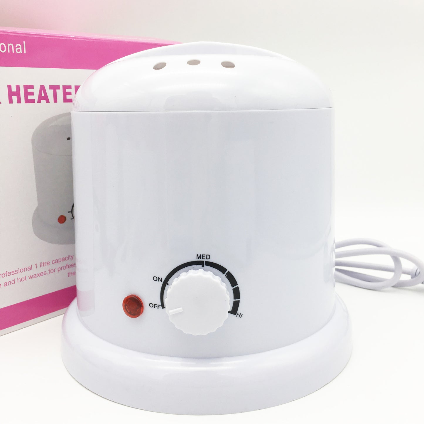 Body Hair Removal Wax Melter - AC-Powered Professional White System