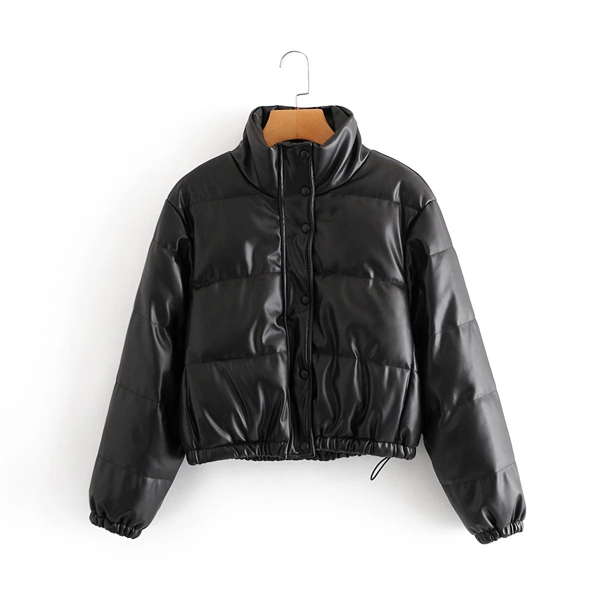 Veste en coton simili cuir