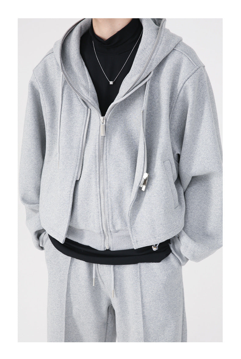 Faux costume de sport de style neutre en deux pièces simple pour hommes