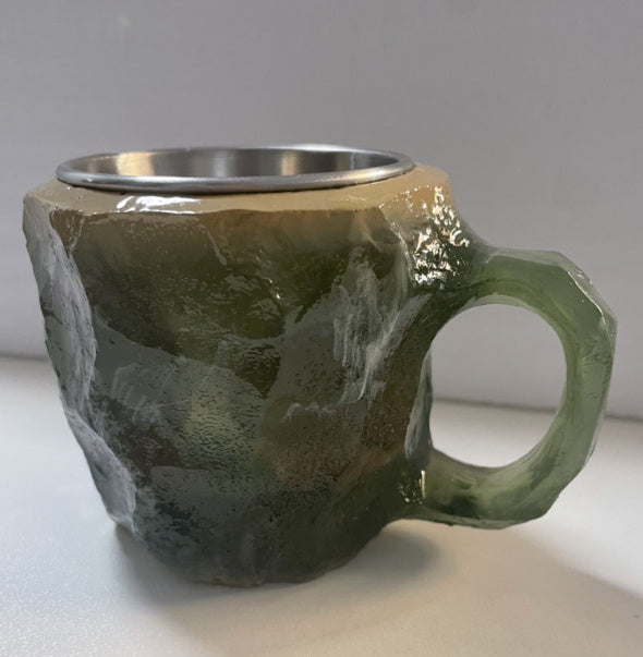 400ml kaffemuggar i hartskristall med handtag, elegant falsk mineralkristallkopp för arbetsplats, heminredning, julklapp, köksredskap