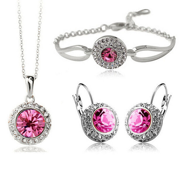 Elegant Jewelry Set - Golden Fruit Green
