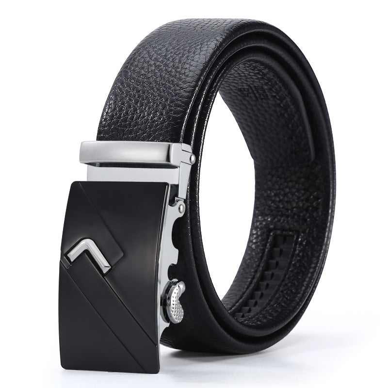 Men's Automatic Leather Buckle Business Belt - Professional Efficiency