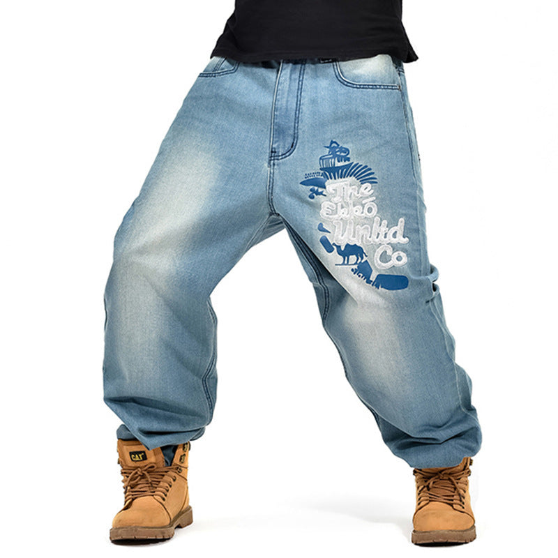 Hiphop-stil Lösa Casual Herrjeans