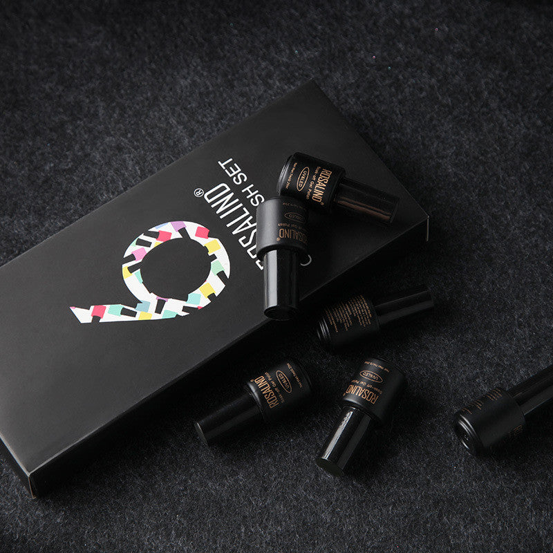 Professional Fine Nail Polish Collection - 6 Bottles Set | High-Quality Multi-Color Variety