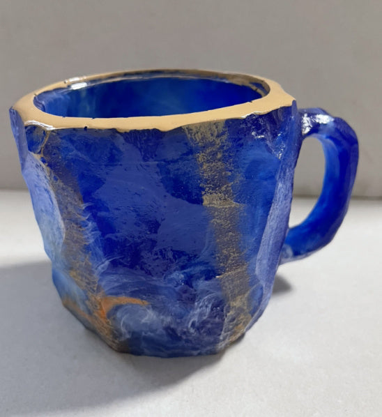 400ml kaffemuggar i hartskristall med handtag, elegant falsk mineralkristallkopp för arbetsplats, heminredning, julklapp, köksredskap