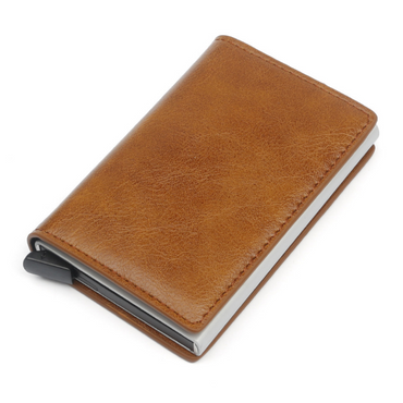 Porte-carte automatique en PU, porte-carte multifonction RFID