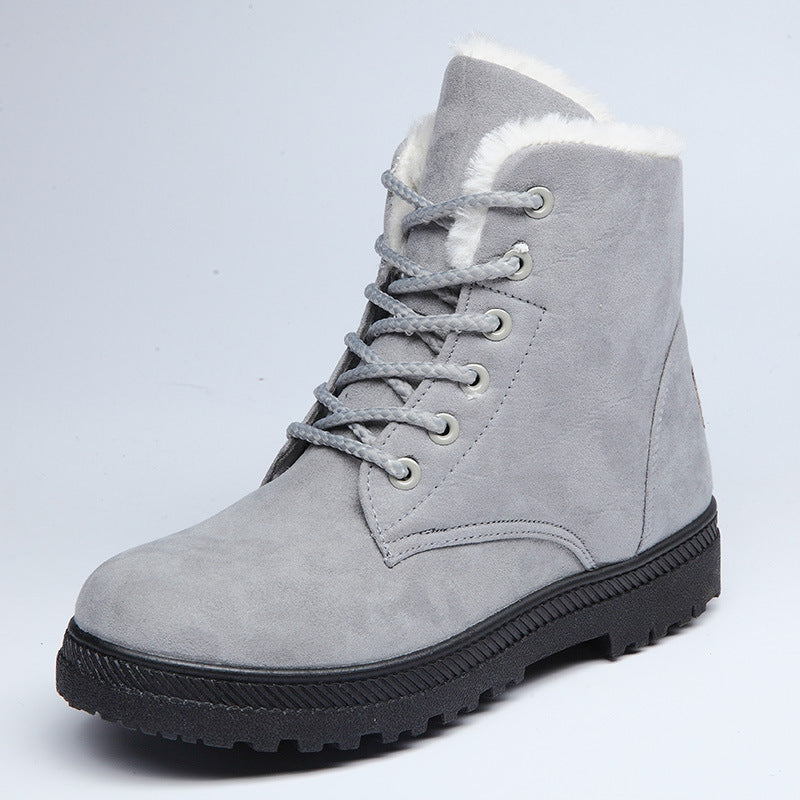 Women's Winter Snow Boots - Warm Plush Ankle Boots 1-3cm