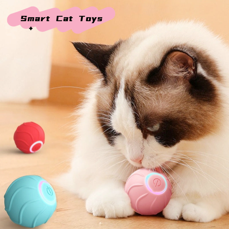 Smart Cat Toys Rolling Ball - Interactive Pet Toys Automatic Bouncing Ball USB