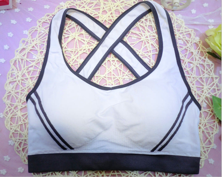 Femmes athlétique gilet rembourré débardeur gymnastique Fitness sport soutien-gorge Stretch coton sans couture respirant Yoga soutiens-gorge sous-vêtements