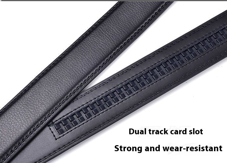 Men's Premium Two-Layer Cowhide Leather Belt Automatic Buckle - Elite Construction