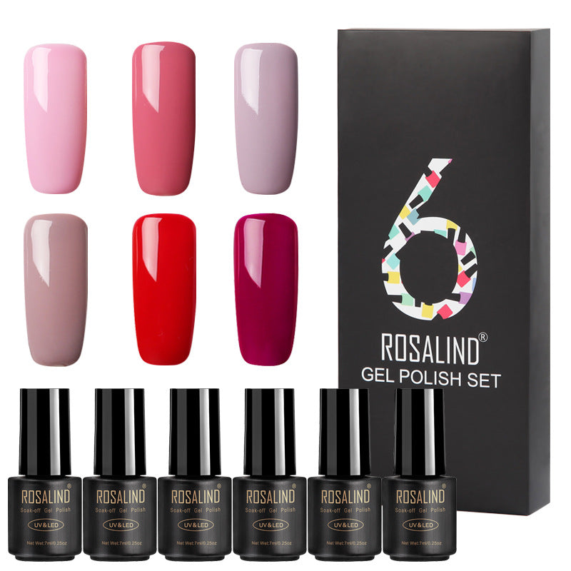 Professional Fine Nail Polish Collection - 6 Bottles Set | High-Quality Multi-Color Variety