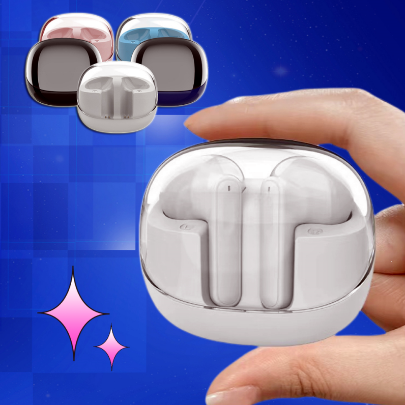 Trådlöst Bluetooth Headset Transparent Mini Bin