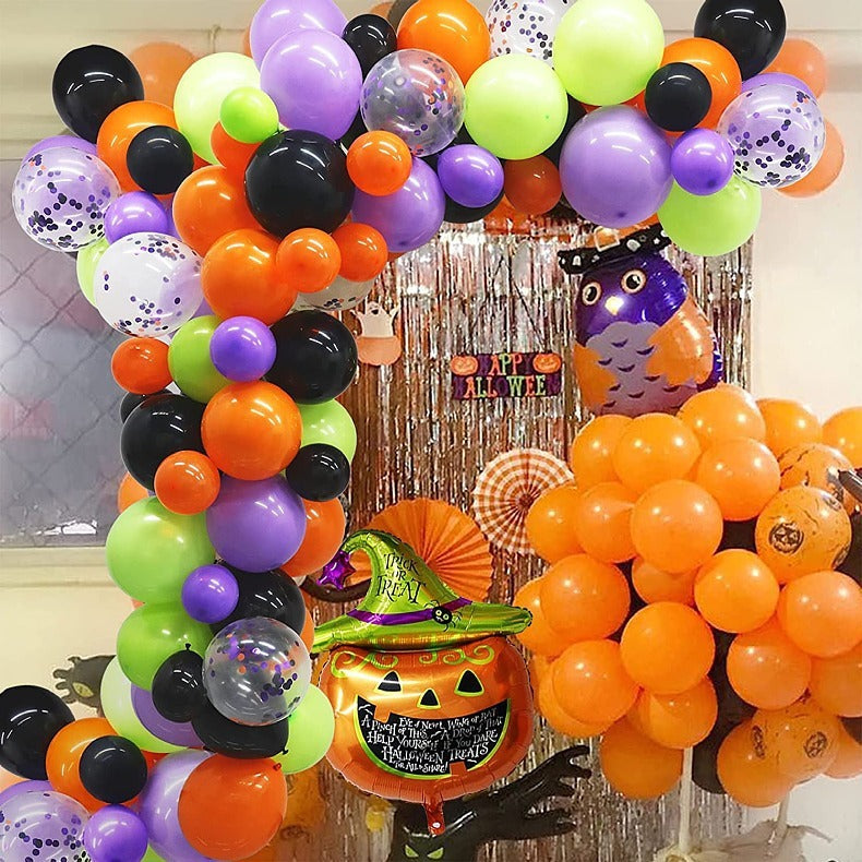 Ensemble de ballons en latex pour décoration de fête d'Halloween