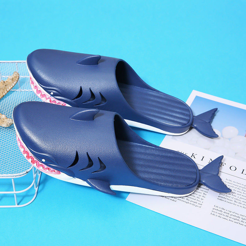 Shark Tofflor Strandskor Hem Platt Tofflor Dam Herr