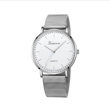 Montres décontractées à la mode pour femmes et hommes, montre-Bracelet classique à Quartz en acier inoxydable, montres-bracelets