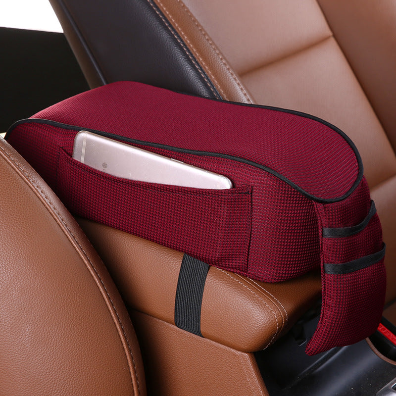 Premium Sports Knitted Car Armrest Box Pad - 16x30cm - Comfort & Protection - In-Car Supplies