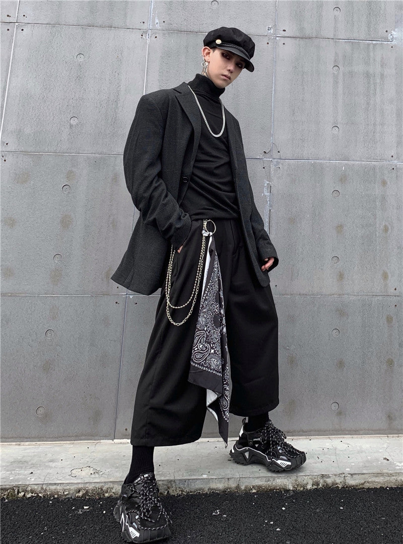 Costume ample à manches longues tendance pour homme