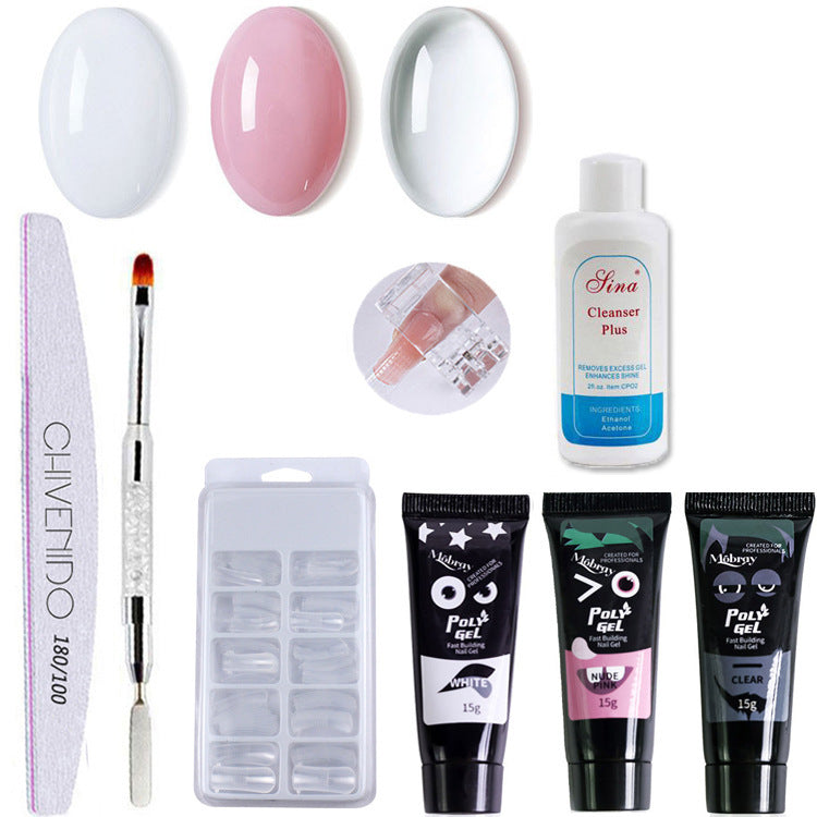 Nagelkonst Fast Förlängningslim Set