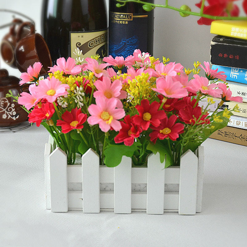 Holiday Entertainment: Porch Decoration Flowers And Green Plants Ornaments