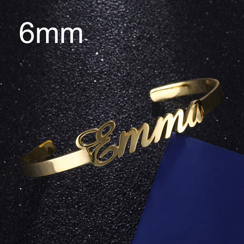 Electroplated English Alphabet Bracelet