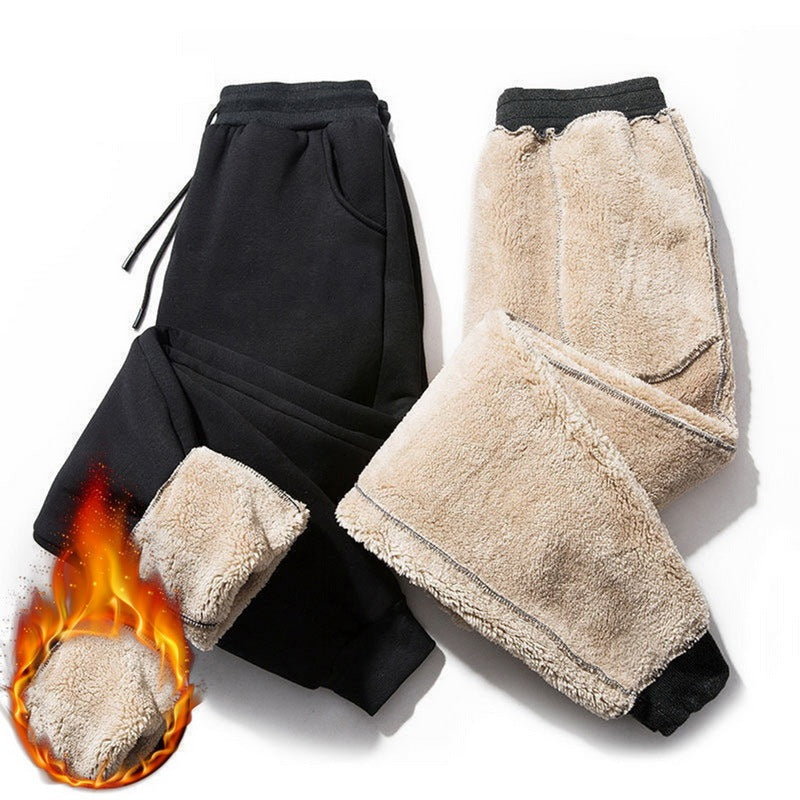 Höst Vinterbyxor Herr Dam Byxor Varm Fleece Dragsko Byxor M-5XL