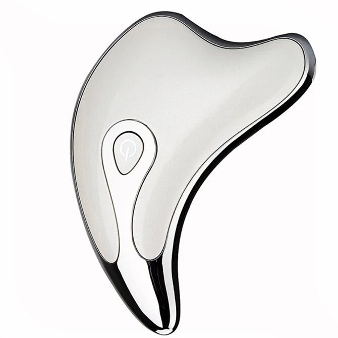 Gua Sha Scraper Ansiktsmassager Ansiktslyft Bantning LED-ljus Mikroström Hudföryngring elektrisk kropps-gouachemassage