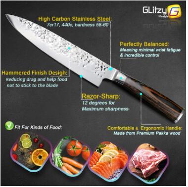 Kitchen Knife Professional Japanese Chef Knives - German Steel