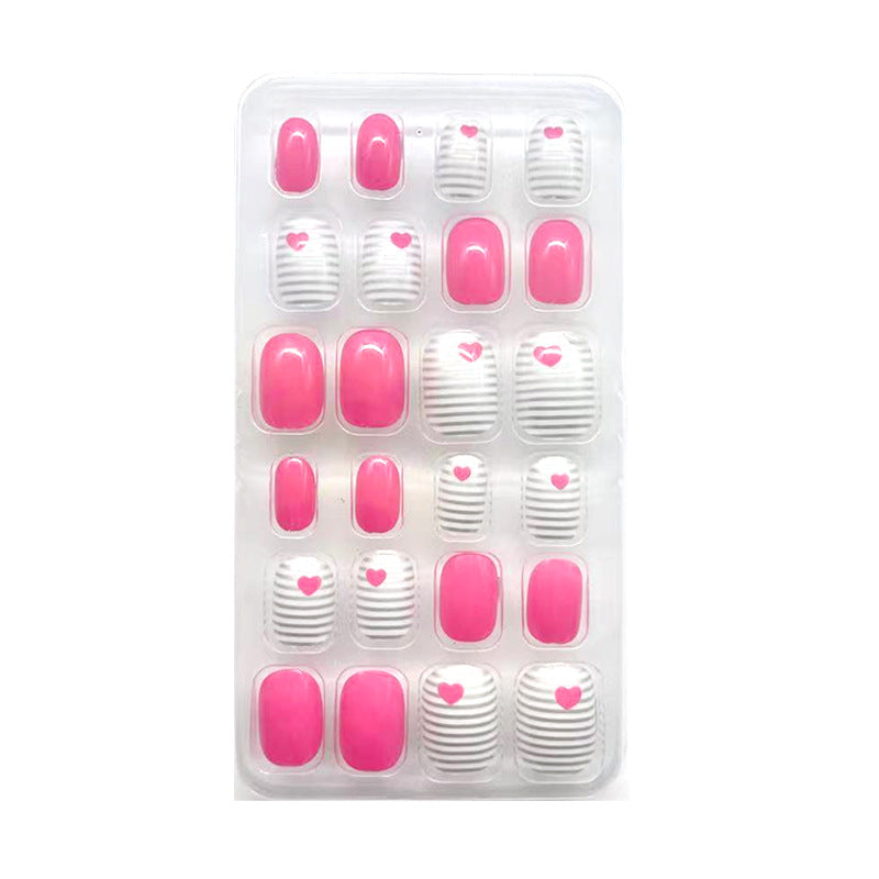 Autocollant de soin des ongles portable pour enfants, 24 pièces, dessin animé de poche