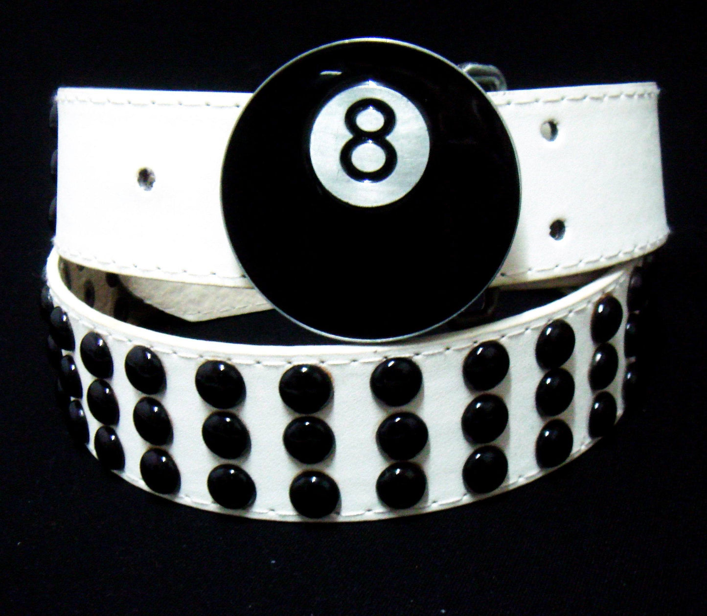 Men's New Black Graffiti Riveted Pant Strap Belt - Street Expression