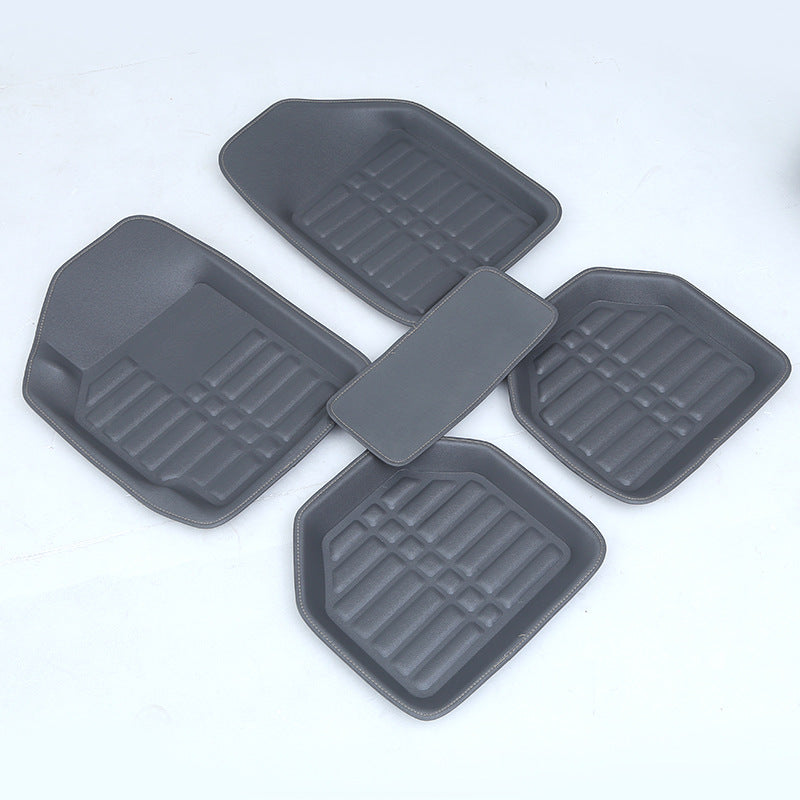 Premium Leather Car Floor Mats - Universal Fit - Waterproof Protection - Multiple Colors Available