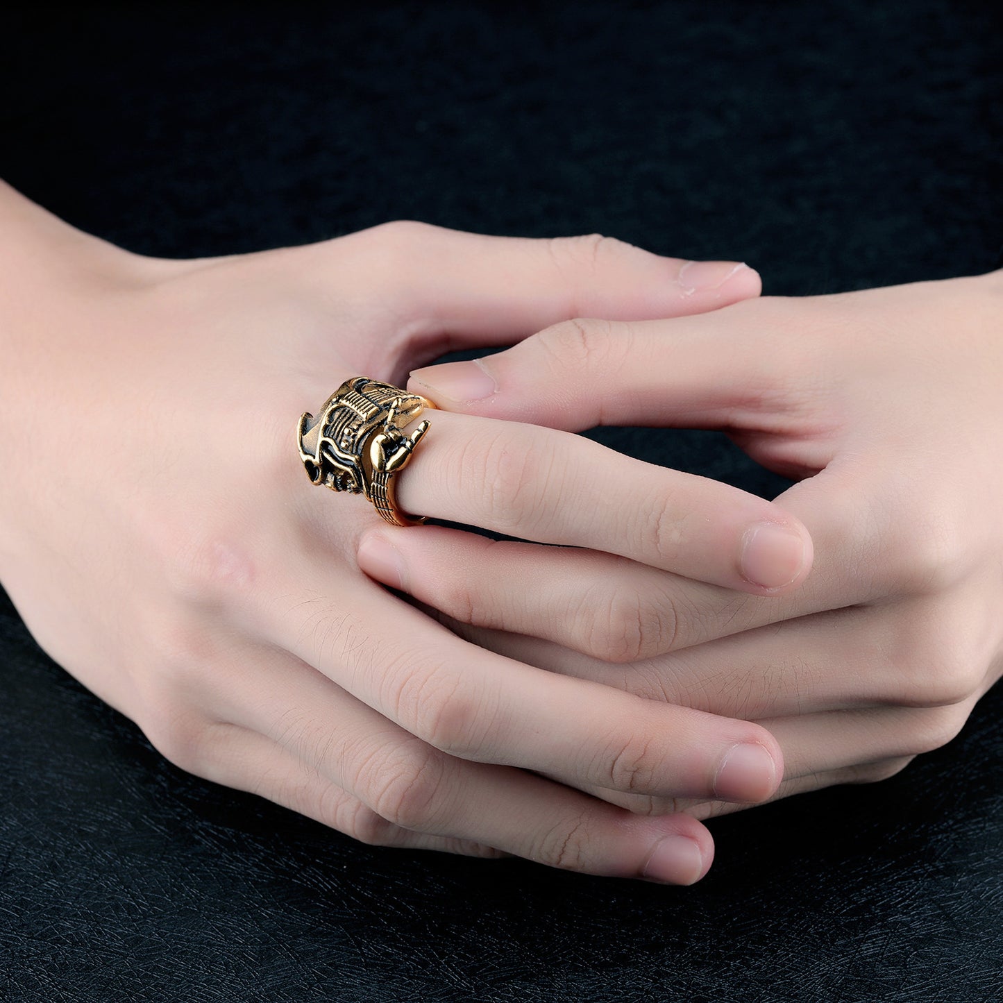 Titanstål herrring mode rock hip hop skull gitarr seger gest instrument enkel ring
