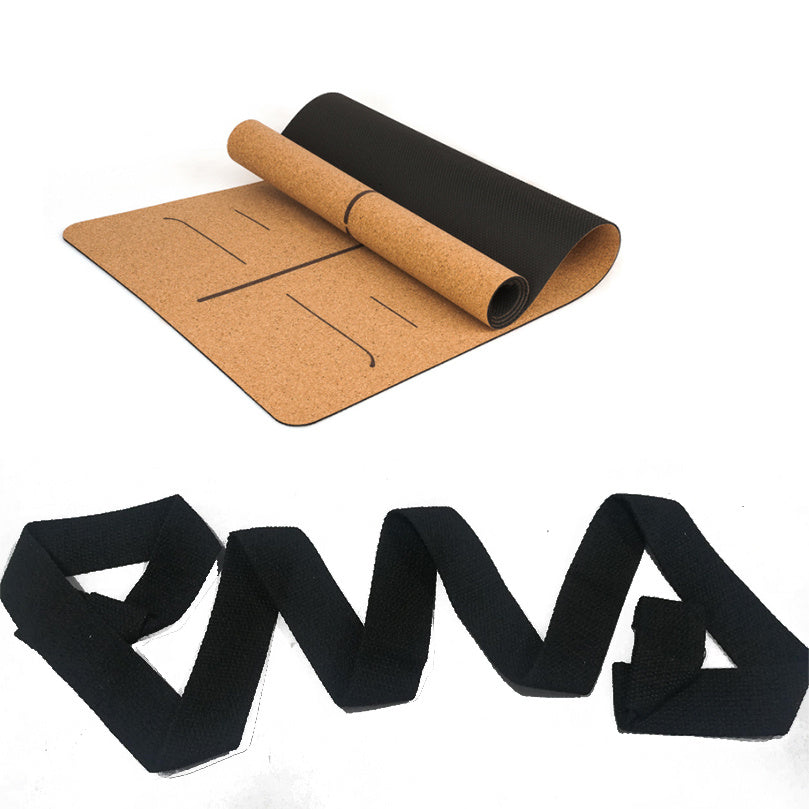 Premium Cork Yoga Mat - Natural Rubber & Imported Cork (183x68cm, Multiple Thickness Options)