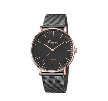 Montres décontractées à la mode pour femmes et hommes, montre-Bracelet classique à Quartz en acier inoxydable, montres-bracelets