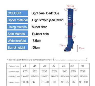 Fish Mouth Cow Knee Boots - Stylish Stretch Tube Boots