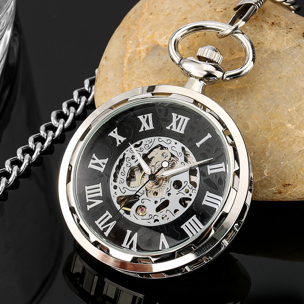 Manual Manipulator Pocket Watch Hollow Movement Roman Literal - Classic Modern Stylish Durable Unique Elegant