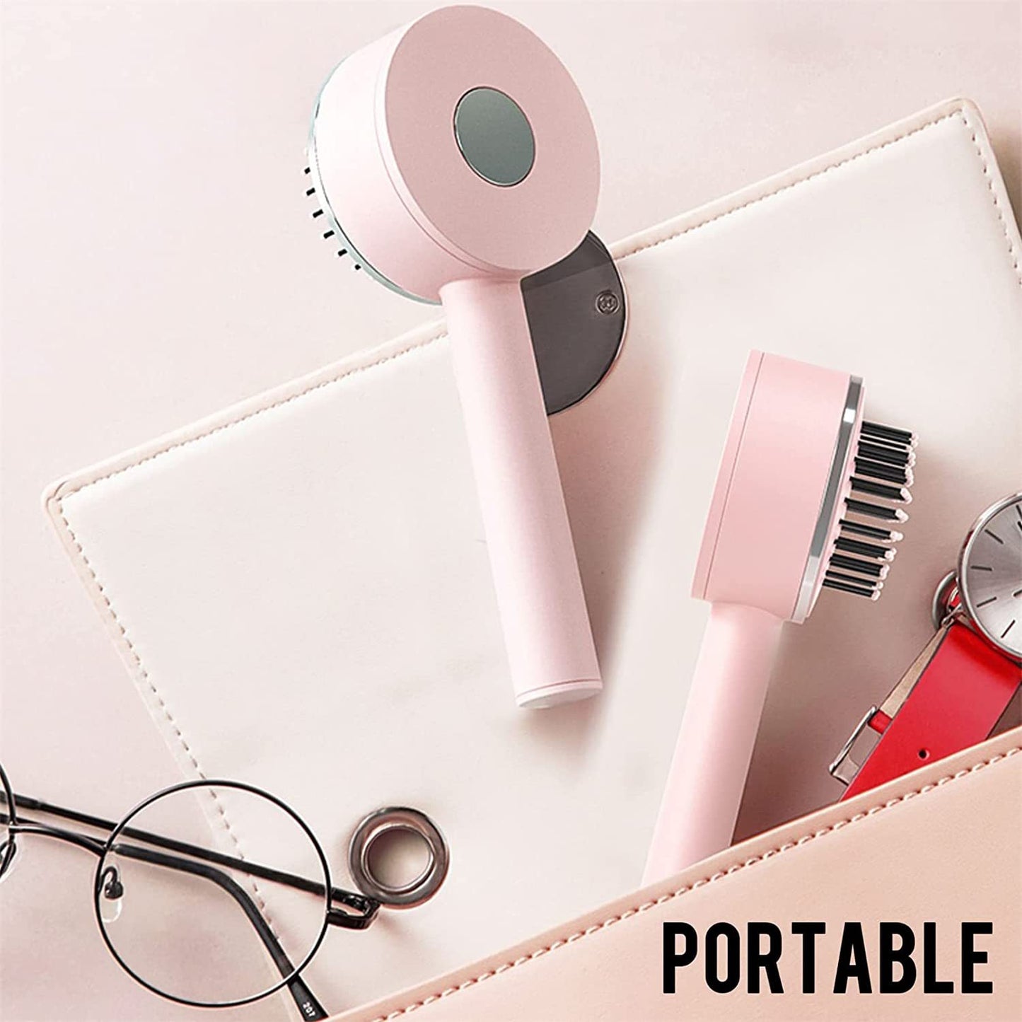 3D Air Cushion Hair Brush - Self-Cleaning Massage Comb with Retractable Bristles