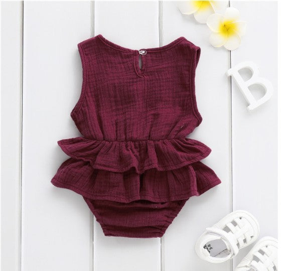 Children's Striped Sleeveless Girl Pettiskirt