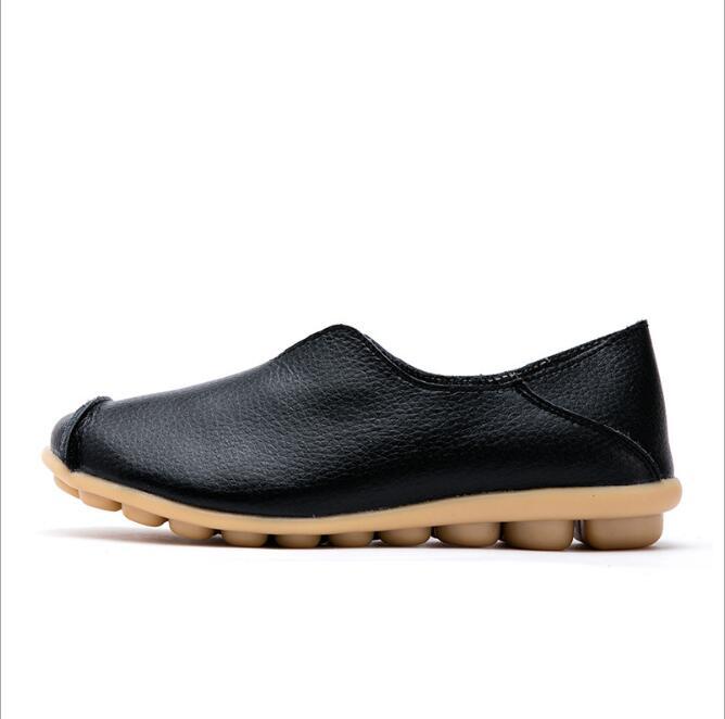 Genuine Leather Flat Shoes - Ladies Professional Footwear - Classic Collection
