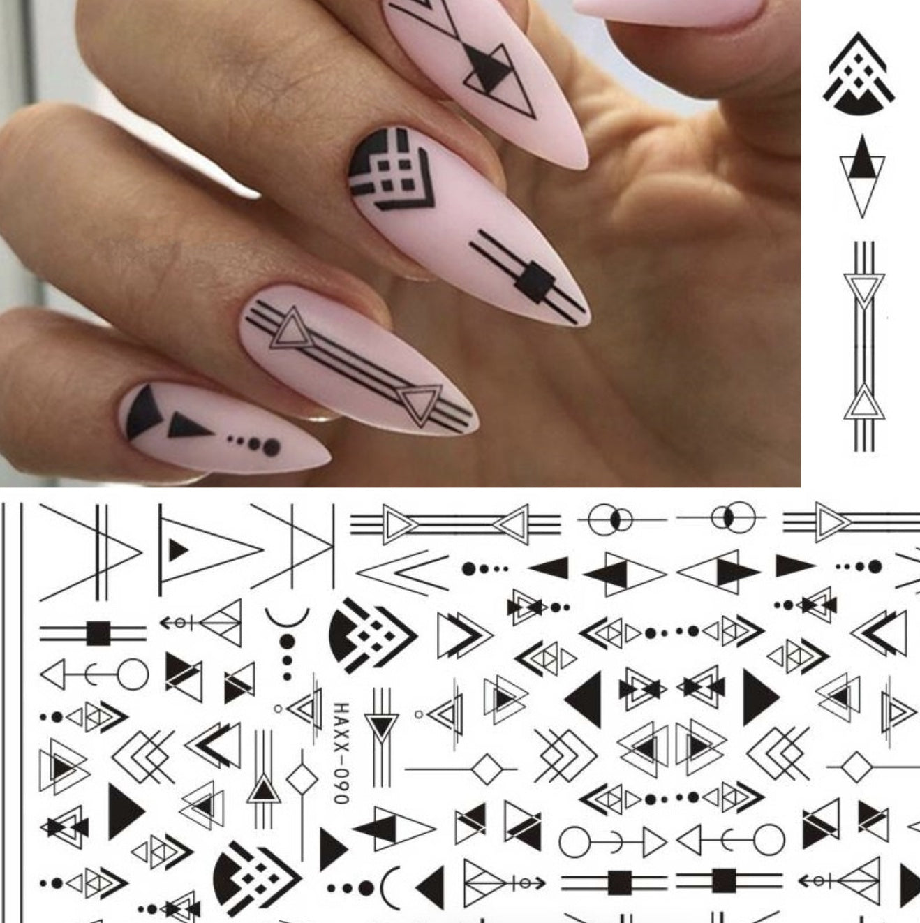 Black Butterfly White Flower Nail Stickers - 50 Pieces 1 Second | No Glue Gold Accents