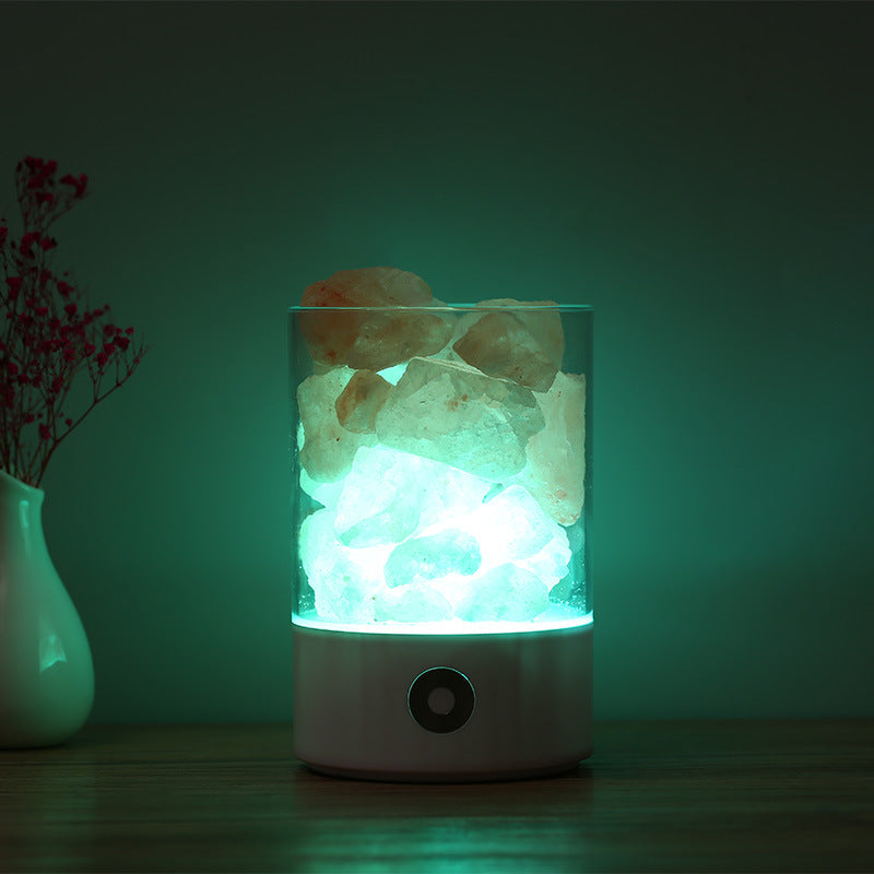 USB Crystal Light Himalayan Salt LED-lampa
