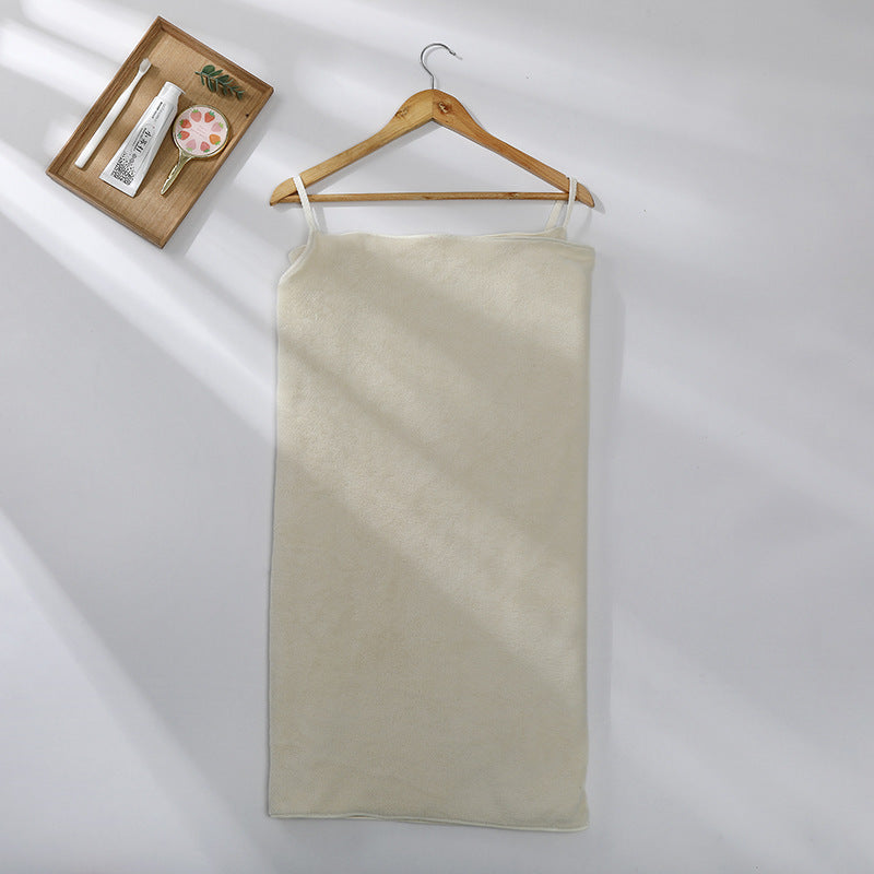 Coral Fleece Women's Sling Bath Towel Can Be Worn For Bathing