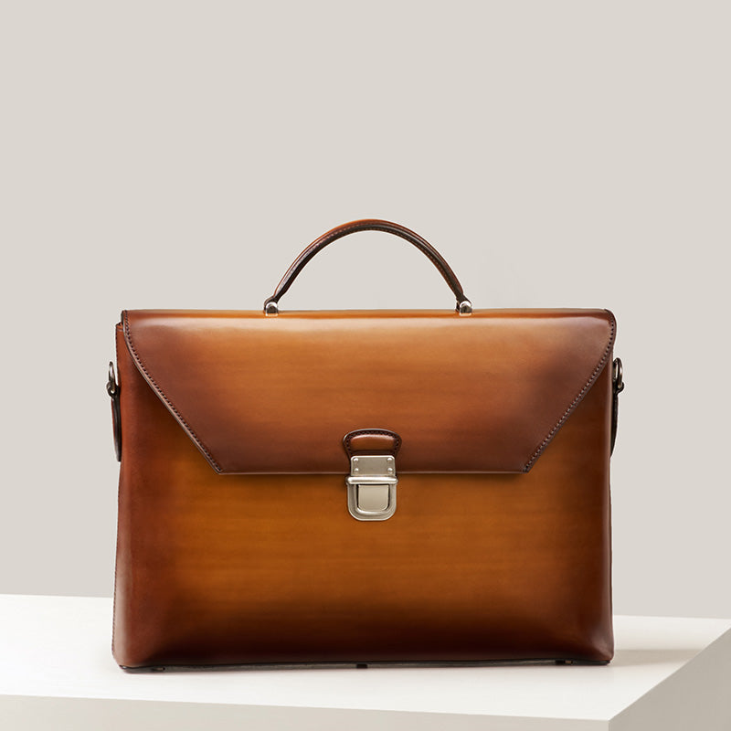Handgjord vintage Crossbody Flap Business Bag